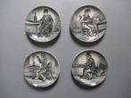 Lot van 4 stuks porselein  onderzetterborden  BOCH -  DELFTS, Verzamelen, Biermerken, Verzenden, Zo goed als nieuw, Overige merken