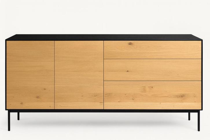 Ethnicraft Whitebird dressoir 18045 cm – naturel eiken, Maison & Meubles, Armoires | Dressoirs, Comme neuf, Enlèvement