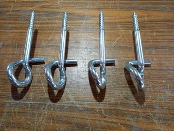 4 nieuwe verzinkte schommelhaken  diameter 10 mm - schommel beschikbaar voor biedingen