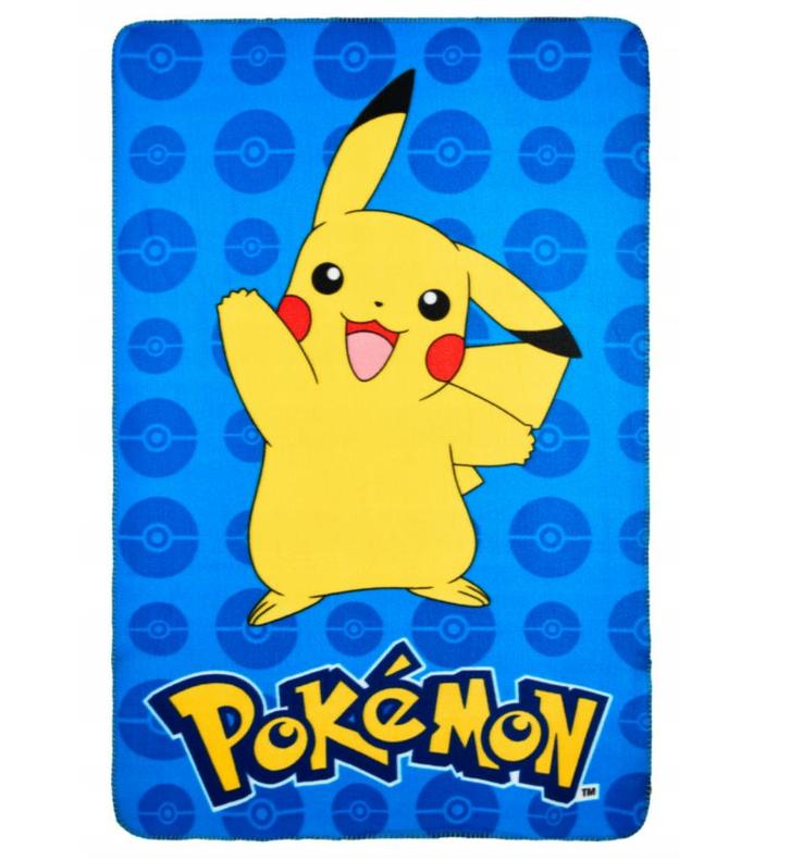 Pokemon Fleece Deken - Pikachu Fleecedeken, Kinderen en Baby's, Kinderkamer | Beddengoed, Nieuw, Deken of Dekbed, Blauw, Jongetje