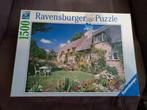 Puzzle Ravensburger 1500 pièces - Cottage, Bredon Hill, Hobby & Loisirs créatifs, Enlèvement ou Envoi, 500 à 1500 pièces, Comme neuf