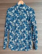 Herenhemd met print, XOOS, maat M, perfecte staat, Kleding | Heren, Overhemden, Ophalen of Verzenden, Zo goed als nieuw, Blauw