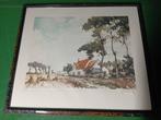 gesigneerde ets Roger Hebbelinck, Antiek en Kunst, Kunst | Etsen en Gravures, Ophalen of Verzenden