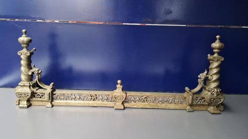 Fireplace Fender, messing, Frans, 1900, verstelbaar, Antiek en Kunst, Antiek | Brons en Koper, Brons, Ophalen of Verzenden