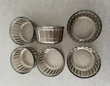 6 vintage gerookte glazen ramekins Arcopal France beschikbaar voor biedingen