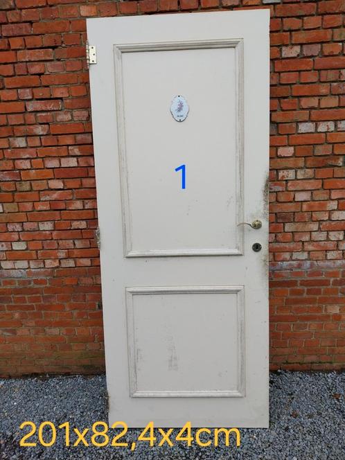 Volhouten binnendeuren, Doe-het-zelf en Bouw, Deuren en Vliegenramen, Gebruikt, Binnendeur, 200 tot 215 cm, 80 tot 100 cm, Hout