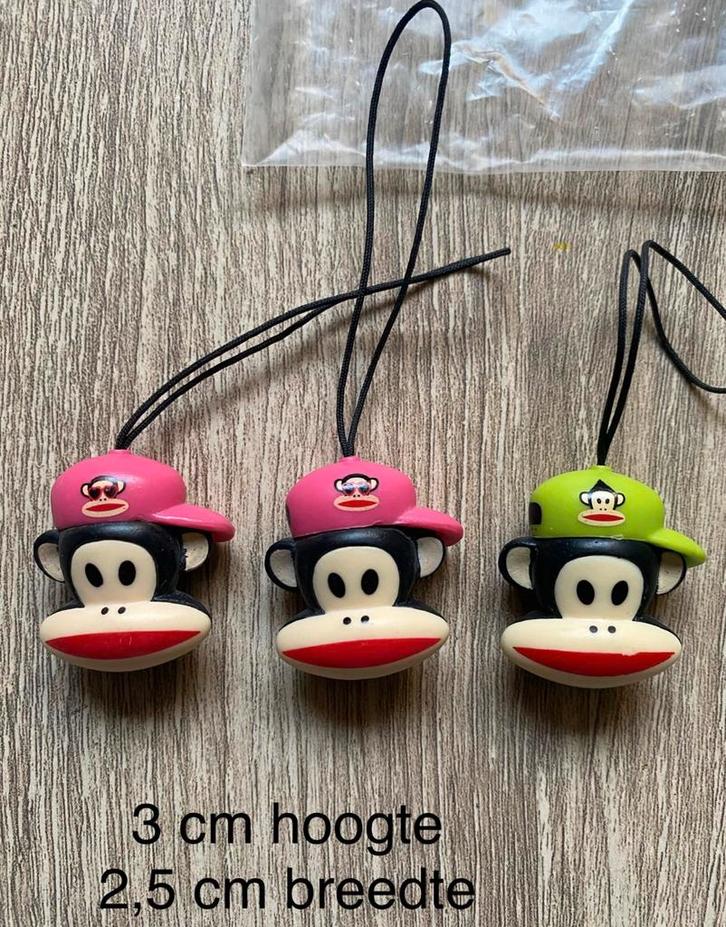 Sleutelhangers/telefoonbedels Paul Frank: Julius de aap, Verzamelen, Sleutelhangers, Zo goed als nieuw, Ophalen of Verzenden