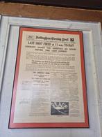 Nottingham Evening Post poster in kader, Verzamelen, Ophalen