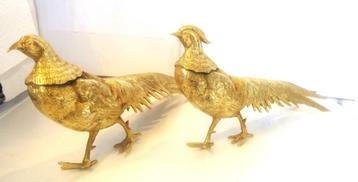Decoratieve fazanten in brons