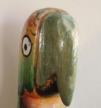 Prachtige vintage papegaai, Ara. Licht hout, balsa. H 54 cm, Antiek en Kunst, Ophalen of Verzenden