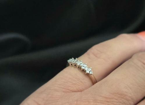 Gouden Vintage aanschuif ring diamanten Ca:0.20 ct. 2025/574, Handtassen en Accessoires, Ringen, Zo goed als nieuw, Dame, Kleiner dan 17