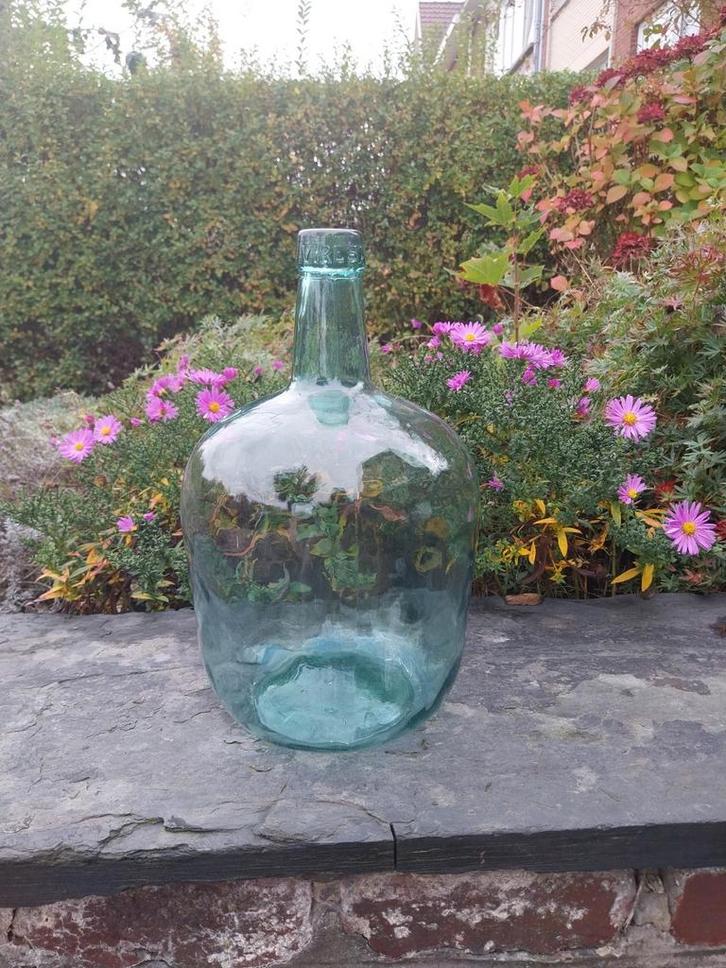 Dame Jeanne Visera, Huis en Inrichting, Woonaccessoires | Vazen, Zo goed als nieuw, Groen, Glas, Ophalen