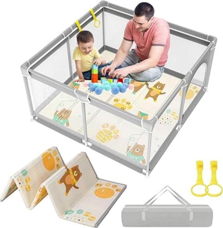 Babybox Babypark met kruipmat 120 x 120 cm GRATIS LEVERING, Kinderen en Baby's, Babyparken, Nieuw, Vierkant, Boxkleed, Verzenden