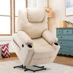 Sta-Op-Stoel Massage Fauteuil Relax Stoel Verwarmd! Creme, Sport en Fitness, Massageproducten, Verzenden, Nieuw