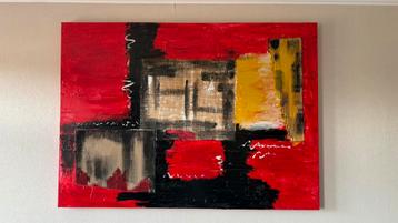 Olieverf schilderij abstract eyecatcher beschikbaar voor biedingen