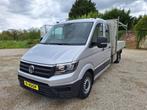 VOLKSWAGEN CRAFTER DUBBELE CABINE + OPENLAADBAK 3.5T TREKKEN, Auto's, Bestelwagens en Lichte vracht, Te koop, Zilver of Grijs