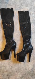 over the knee laarzen, Ophalen, Hoge laarzen, Zwart, Pleaser