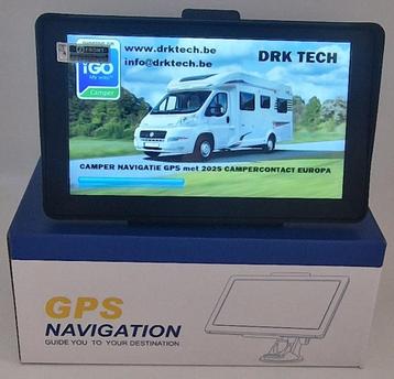 7 inch Mobilhome, Auto GPS Campercontact 2025 Europa Map. beschikbaar voor biedingen