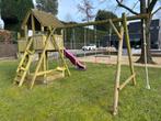 Speelhuisje met 3 schommels en klimtouw, Kinderen en Baby's, Ophalen, Gebruikt, Zandbak