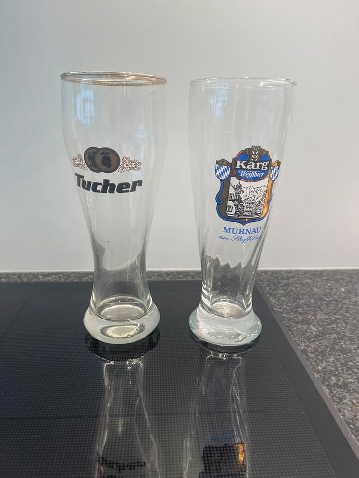2 Duitse glazen 50 cl, Verzamelen, Biermerken, Zo goed als nieuw, Ophalen of Verzenden