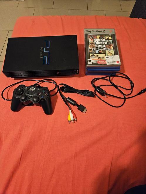 PS2 + 6 JEUX + CARTE MÉMOIRE, Consoles de jeu & Jeux vidéo, Consoles de jeu | Sony PlayStation 2, Comme neuf, Enlèvement ou Envoi