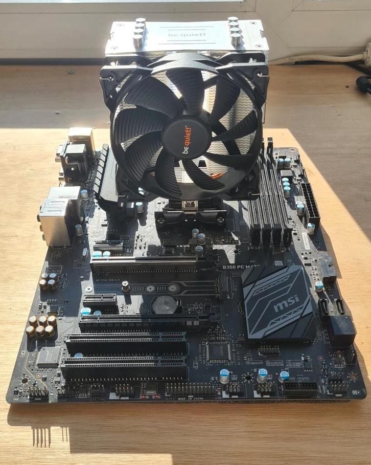 MSI B350 + AMD Ryzen 5 1600, Informatique & Logiciels, Cartes mères, Utilisé, AMD, DDR4, Enlèvement ou Envoi