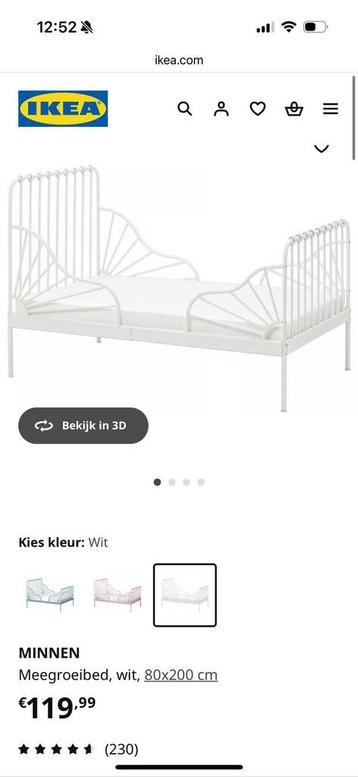 Peuterbed + matras zo goed als nieuw! beschikbaar voor biedingen