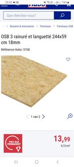 2 panneaux Osb 18mm, Doe-het-zelf en Bouw, Platen en Panelen, Ophalen, Nieuw, Hout, Minder dan 20 mm