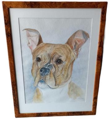 aquarel J. Van Roey "hond". beschikbaar voor biedingen