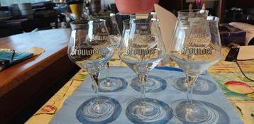 Glazen bierglazen op voet Adriaen Brouwer 33 cl  beschikbaar voor biedingen