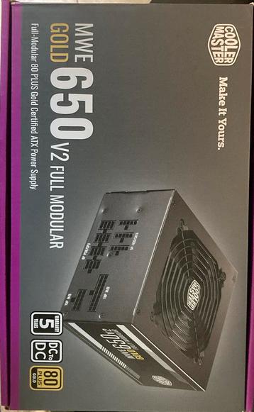 Coolermaster 650W v2 gold voeding beschikbaar voor biedingen