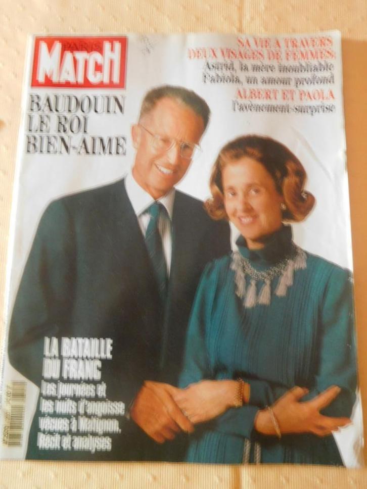 Revue Paris Match overlijden van koning Boudewijn, Boeken, Tijdschriften en Kranten, Gelezen, Ophalen of Verzenden