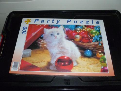 Puzzel van 100 stukjes - tekening van een kat, Kinderen en Baby's, Speelgoed | Kinderpuzzels, Zo goed als nieuw, Meer dan 50 stukjes