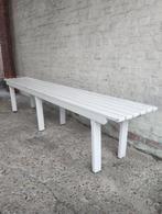Mooie grote witte zitbank...2m20... hoogte 48cm...0478028005, Ophalen of Verzenden, Gebruikt