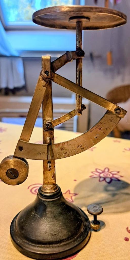 2 Antieke Weegschalen voor brieven, Antiek en Kunst, Antiek | Kantoor en Zakelijk, Ophalen of Verzenden