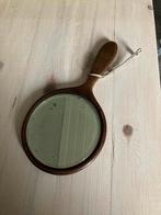 Oude houten handspiegel, Antiek en Kunst, Ophalen of Verzenden, Rond
