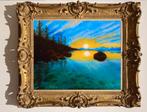 "Sonnenuntergang am Meer" Gemälde, Antiek en Kunst, Verzenden