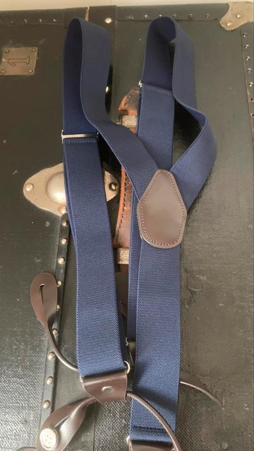 Klassieke blauwe bretels - Gentleman, Kleding | Heren, Riemen en Ceintuurs, Zo goed als nieuw, Overige kleuren, Ophalen of Verzenden