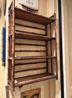 Etagere murale Japonisante en bois décor bambou, Enlèvement ou Envoi