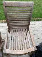 tuintafel en stoelen, Tuin en Terras, Tuintafels, Ophalen, Gebruikt, Vierkant, Teakhout