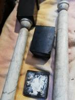 2 witte marmeren zuilen lengte 114 cm, Huis en Inrichting, Woonaccessoires | Zuilen en Pilaren, Ophalen