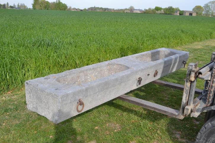 antieke arduinen trog van 2m86 lang, Tuin en Terras, Bloembakken en Plantenbakken, Gebruikt, Steen, Tuin, Ophalen