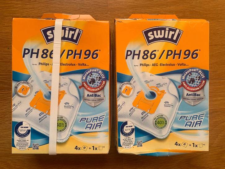 DEUX PAQUETS DE SACS ASPIRATEUR SWIRL PH86/PH96 (7 SACS), Electroménager, Aspirateurs, Neuf, Autres types, Enlèvement
