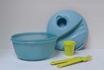 Tupperware™ « Salade Party » 1,5 litre - bleu et vert, Envoi, Neuf, Bleu, Boîte
