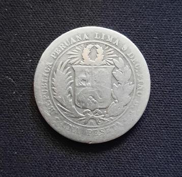 1 peseta 1880 Peru beschikbaar voor biedingen