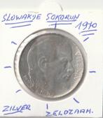 SLOWAKIJE 50 KORUN 1970 ZELDZAMER ZILVER, Timbres & Monnaies, Monnaies | Océanie, Enlèvement ou Envoi, Argent