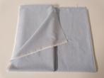 Coupon stof, wit/lichtblauw gestreept, Br. 150 cm x 140 cm, Hobby en Vrije tijd, Ophalen of Verzenden, Nieuw, Wit, Katoen