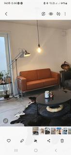 Lederen cognac-kleurig 2 zit zetel, Huis en Inrichting, Ophalen