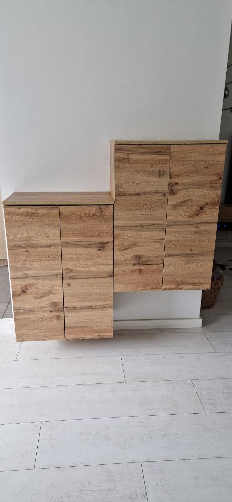 Set van 3 Kasten Hout, Huis en Inrichting, Kasten |Televisiemeubels, Zo goed als nieuw, Overige houtsoorten, Ophalen