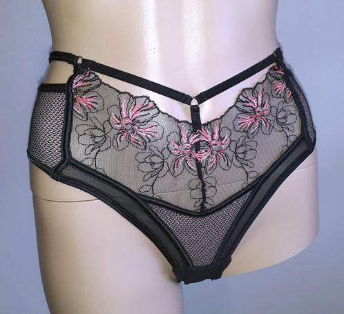 slip hoge taille zwart met bloemen Hunkemoller Duckie Thot S, Vêtements | Femmes, Sous-vêtements & Lingerie, Slip, Noir, Envoi